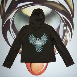 2000s Black Harley Davidson Zip Up Sweatshirt